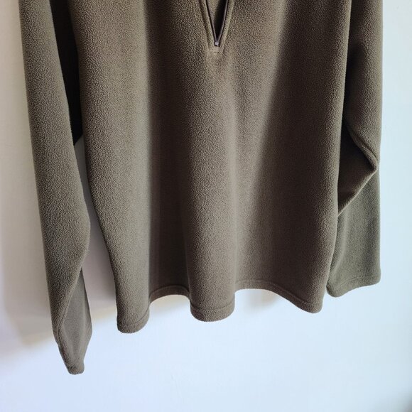 Spyder Pullover Medium Olive Green M Mens BROKEN ZIPPER Polyester Fleece Quarter - Picture 9 of 17